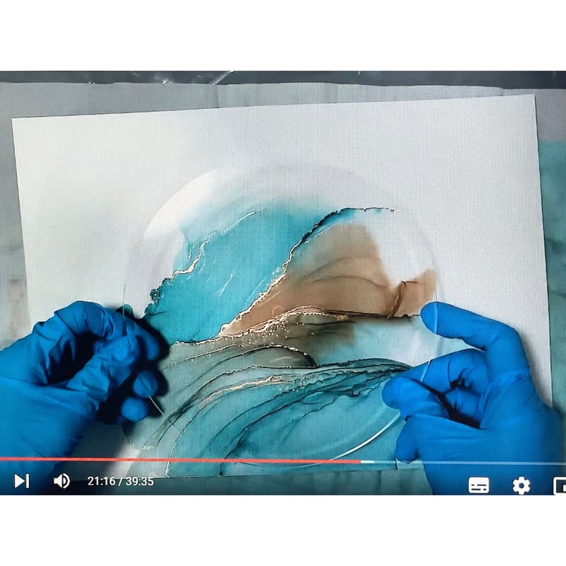 アート紙をアクリルキレイに接着！動画レッスン】ART clockと