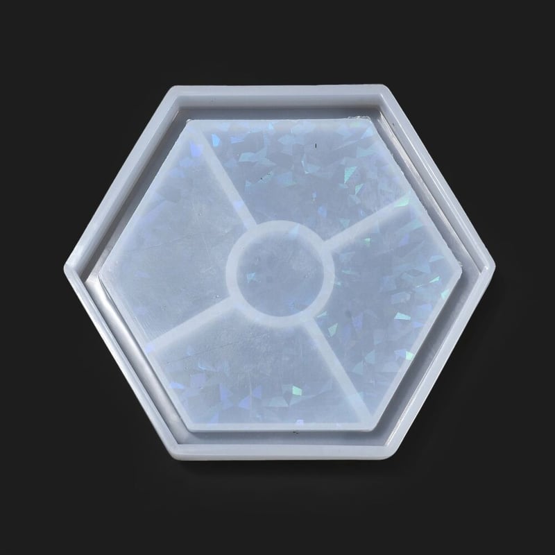 ホログラムシリコンモールド（コースター六角形） | Lululino