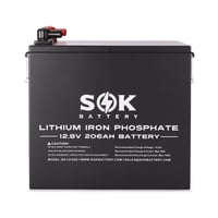 SOKバッテリー12V 206Ah   リン酸鉄リチウムイオンバッテリー　鉄ケース