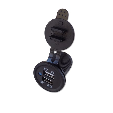 埋込DCｼｶﾞｰｿｹｯﾄ 12V/2連USBｿｹｯﾄ 12V/ﾃﾞｼﾞﾀﾙﾎﾞﾙﾄﾒｰﾀｰ