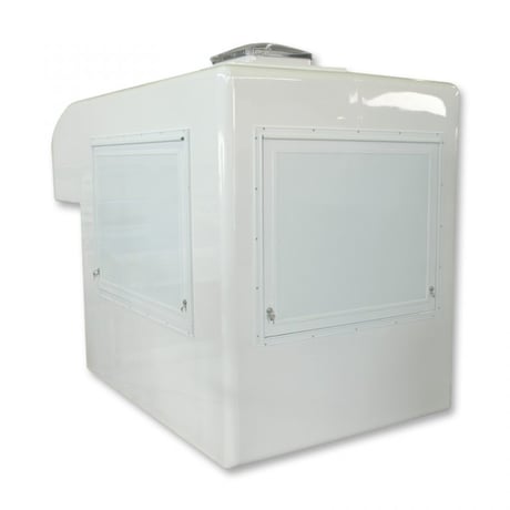 大型バゲージドア（移動販売車用窓）折畳みカウンター付き