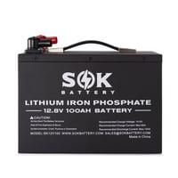 SOKバッテリー12V100Ah   リン酸鉄リチウムイオンバッテリー　鉄ケース