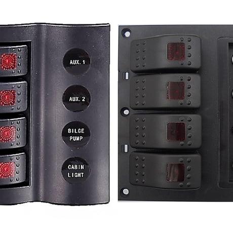 4連ブレーカースイッチパネル（角型スイッチ）