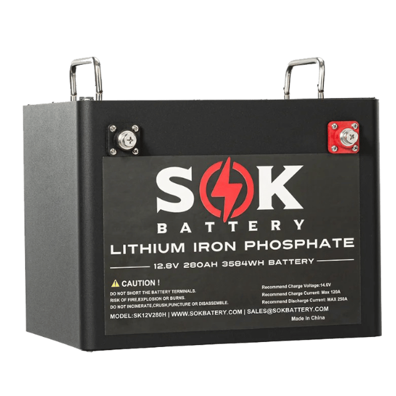 SOKバッテリー12V280Ah リン酸鉄リチウムイオンバッテリー アルミ