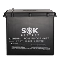 SOKバッテリー12V 206Ah   リン酸鉄リチウムイオンバッテリー　マリンケース