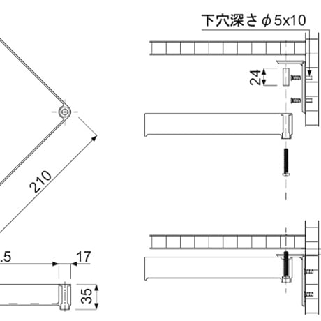回転小物入れ（壁面取付けタイプ）