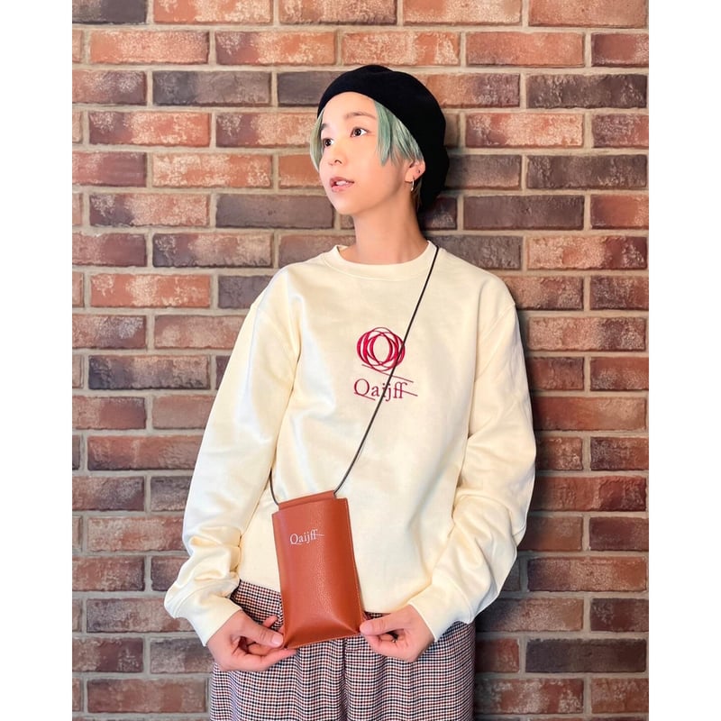 リサイクルレザースマホネックポーチ | Qaijff OFFICIAL ONLINE SHOP