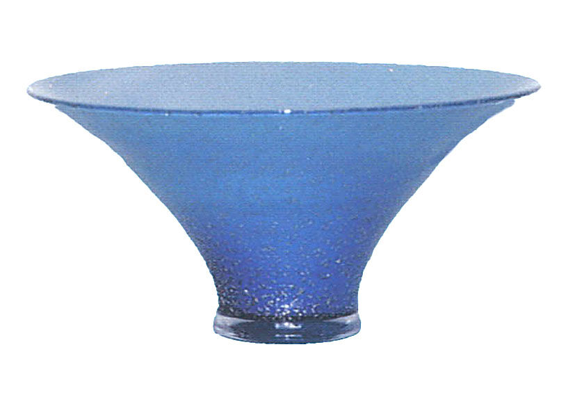 涼 8-9青 ガラス花器 オリジナル剣山受け棚サービス | 花器華道具専門