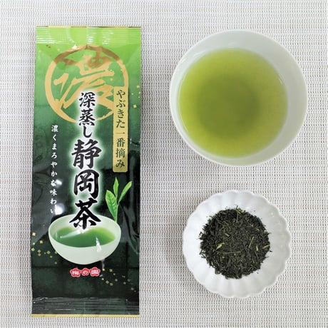 【おうちでお茶時間に】やぶきた一番摘み濃い深蒸し静岡茶100ｇ【送料無料】