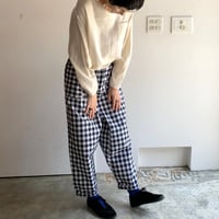 【筑後織】はこパン一重　ドビーチェック白×黒