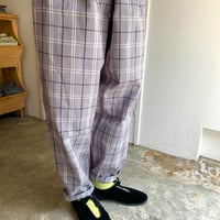 【筑後織】はこパン一重　しじら縞格子グレー