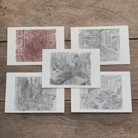 活版絵葉書　第四集「飛騨の家具工場」