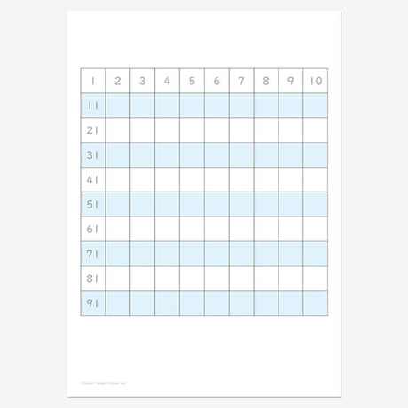 100までの数字盤　手作り用テンプレート
