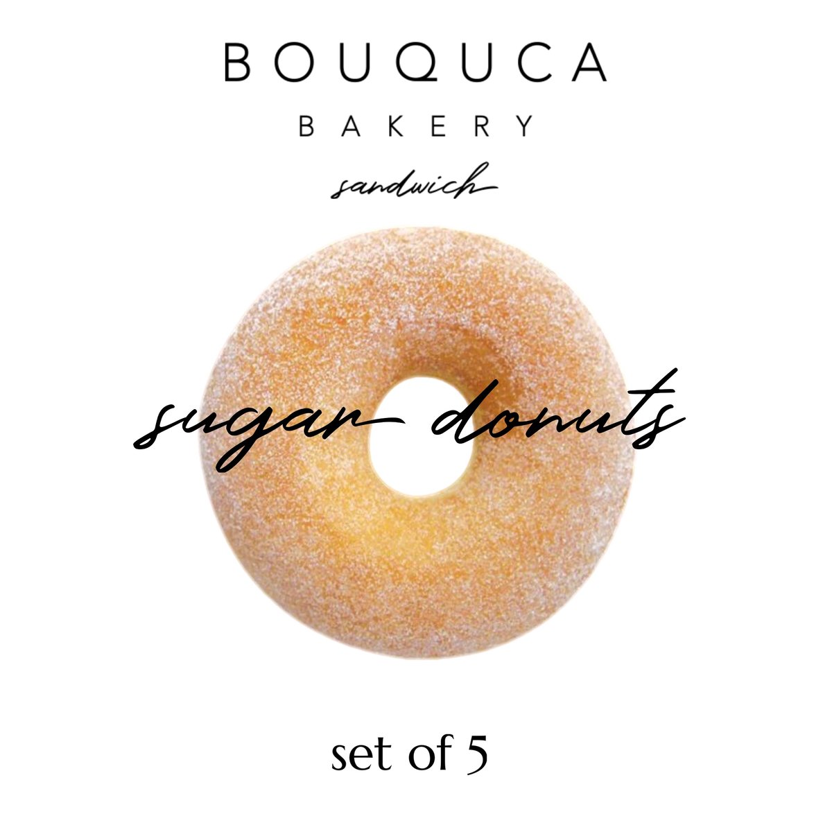 sugar donuts シュガードーナッツ5個入り | BOUQUCA BAKERY