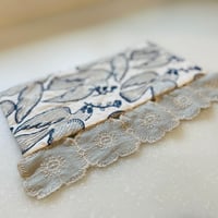 ミナペルホネン × 古布 藍染 刺し子 ⚮̈ コースター　plover カワ♡① ミナペルホネン × 古布 藍染 ⚮̈ ハギレ コースター