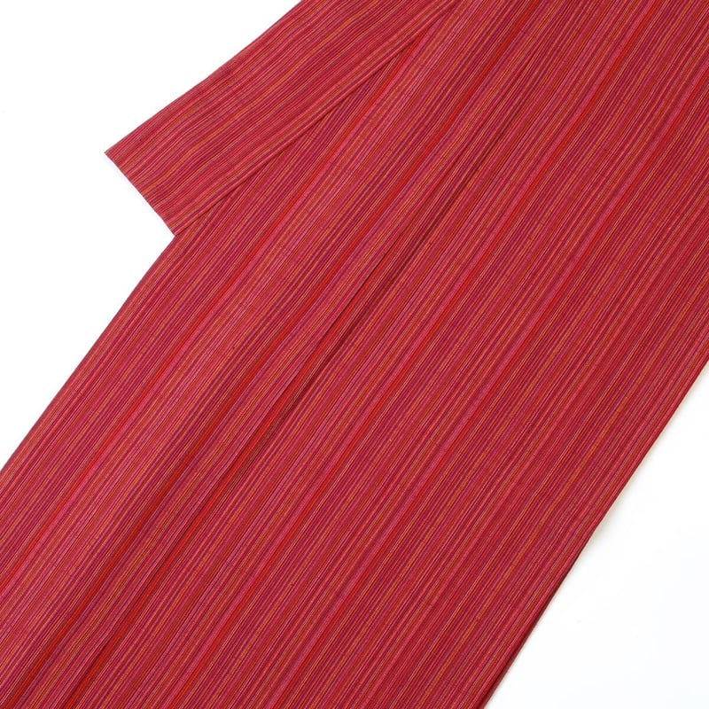 会津木綿 反物 木綿着物 縞木綿 会津木綿 長尺【薄紅色 滝縞】 36尺 (13.5m) 反物 | 古今堂