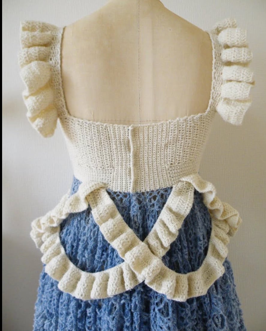 お値下げ！ベリーブレイン　Crochet dress Nemophila crochet dress | miku moritake