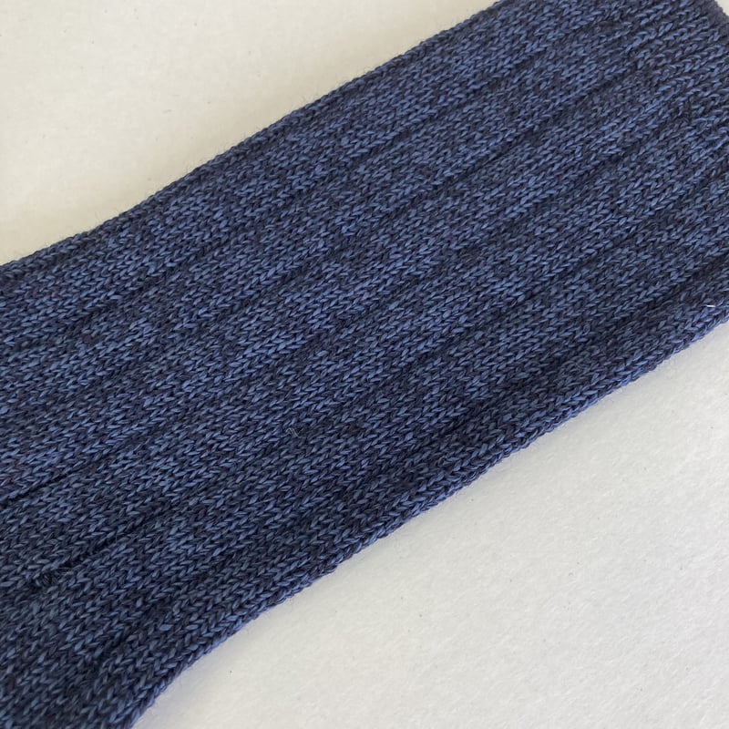 メリノウール × 美濃和紙 ローゲージソックス（ネイビー） | WITHANK