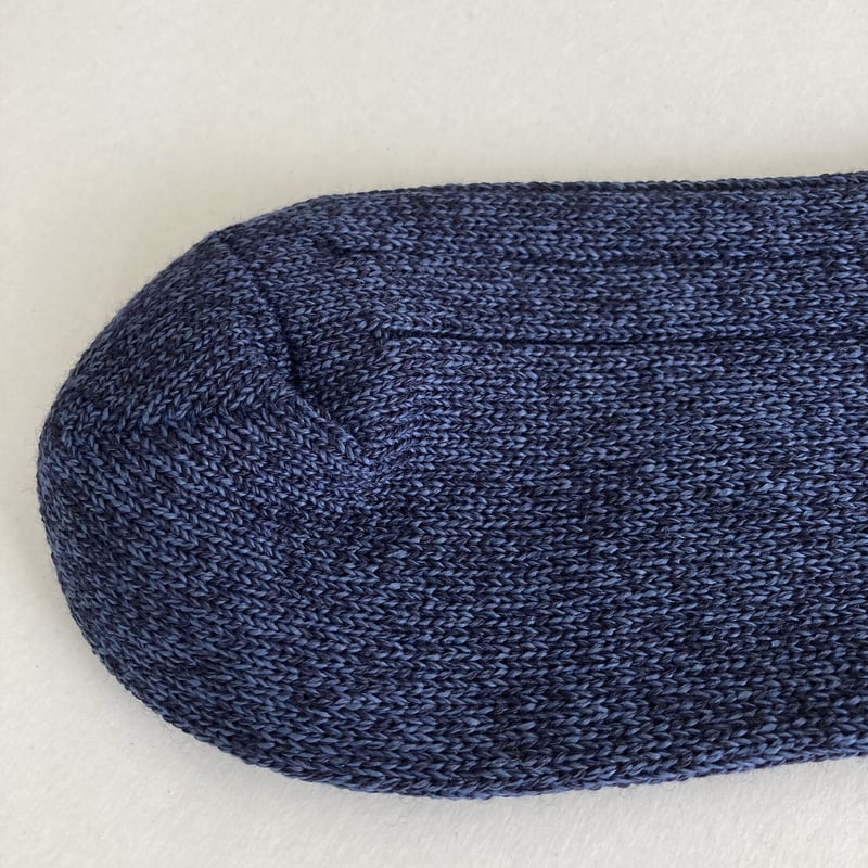 メリノウール × 美濃和紙 ローゲージソックス（ネイビー） | WITHANK