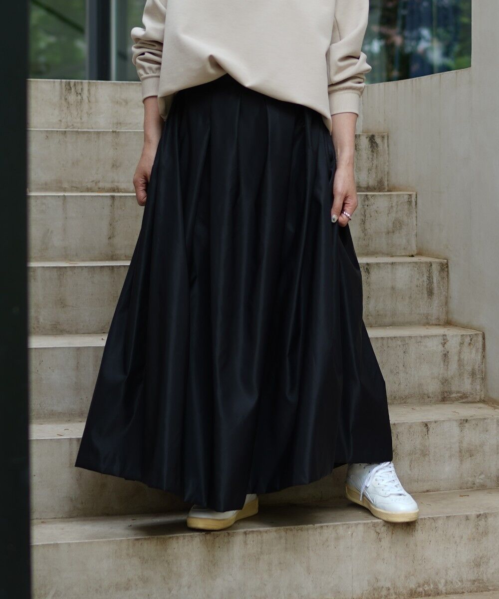THE CURE Tucked Maxi Skirt - Black
