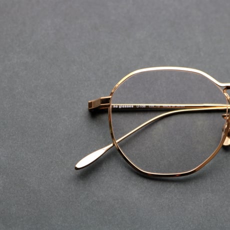 YUICHI TOYAMA. U-108 Herbert 別注 for no glasses Gold/Beige Brown
