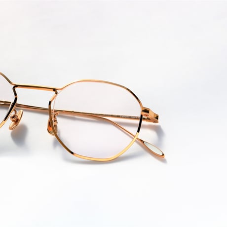 YUICHI TOYAMA. U-108 Herbert 別注 for no glasses Gold/Beige Brown