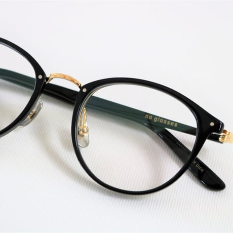 YELLOWS PLUS NICKY for no glasses 別注 Black/Deep Gold イエローズプラス ニッキー ノーグラッシーズ