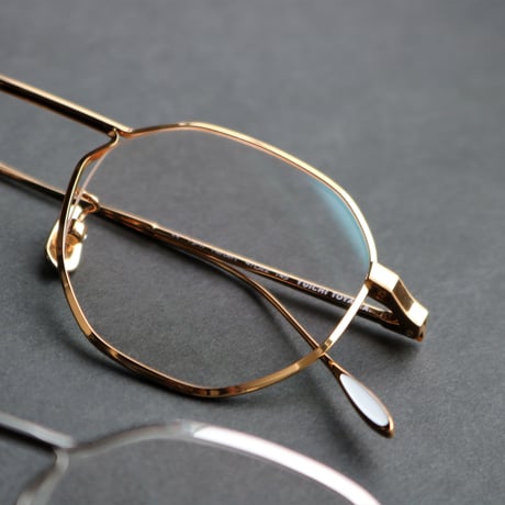 YUICHI TOYAMA. U-108 Herbert 別注 for no glasses Gold/Beige Brown