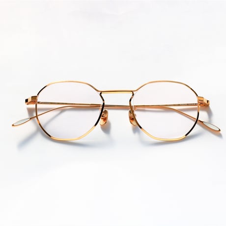 YUICHI TOYAMA. U-108 Herbert 別注 for no glasses Gold/Beige Brown
