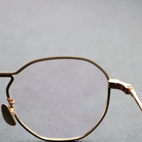 YUICHI TOYAMA. U-108 Herbert 別注 for no glasses Gold/Beige Brown