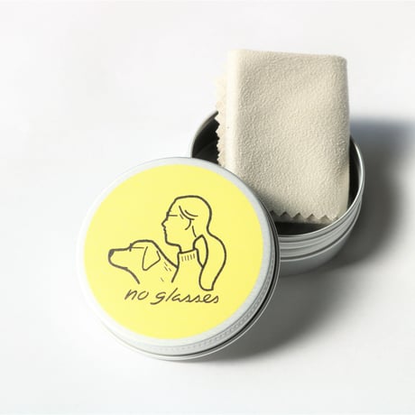 『Dog & Woman』YELLOW 曇り止めクロス designed by Ryo Kaneyasu for no glasses