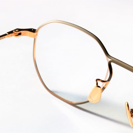 YUICHI TOYAMA. U-108 Herbert 別注 for no glasses Gold/Beige Brown