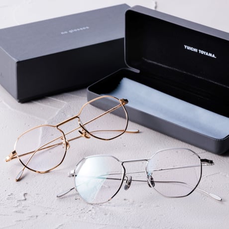 YUICHI TOYAMA. U-108 Herbert 別注 for no glasses Gold/Beige Brown