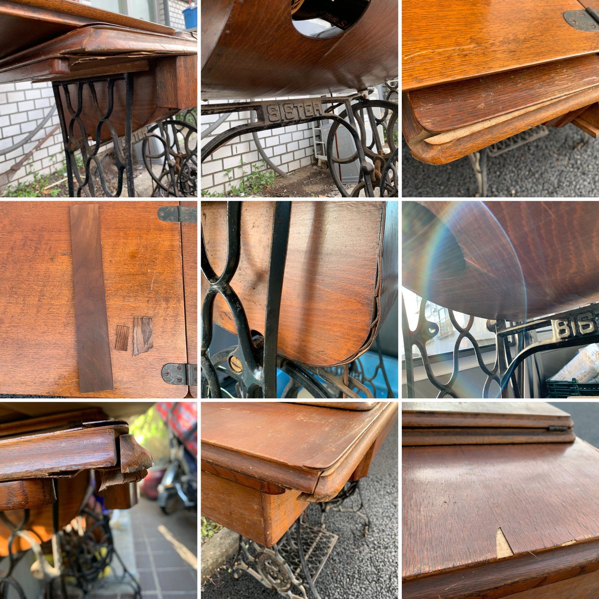 R⭐︎シスターミシンテーブル、引き出し付きミシンテーブル、シスターミシン本体 R⭐︎シスターミシンテーブル、引き出し付きミシンテーブル