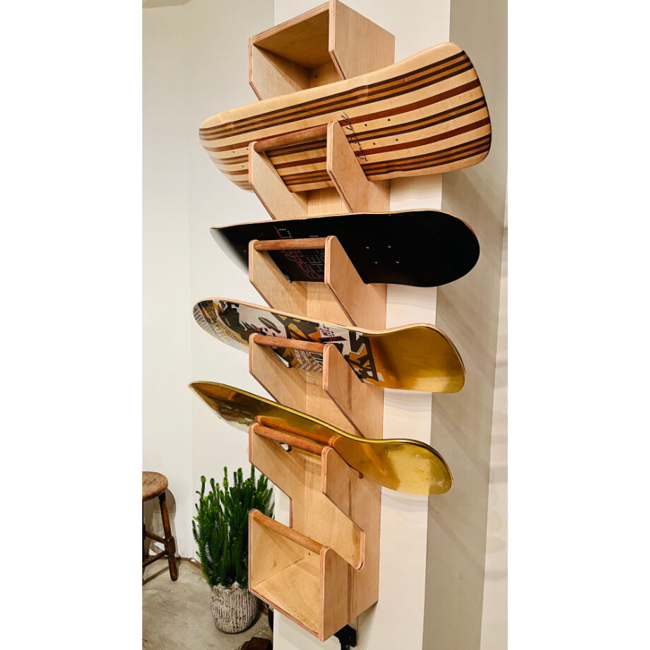 スノーボードスタンドラック 2本用 左側用 カラークリヤー