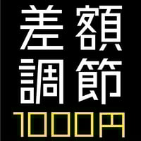 【オプション】差額調節 1000円
