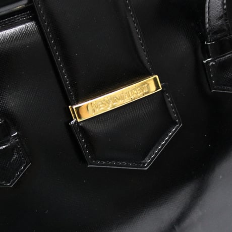 YVES SAINT LAURENT Vintage Shoulder Bag Leather Black #74809