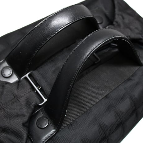CHANEL New Travel Line Boston Bag Nylon Black #75239