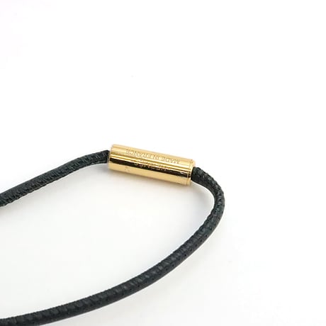 HERMES Mon Petit Kelly PM Necklace Swift Leather Black ＃19003
