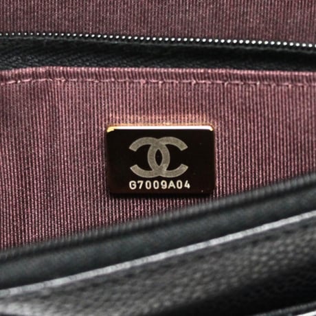 CHANEL Wallet on Chain Bag Quilted Caviar Black #75199