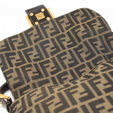 FENDI Square Mamma Baguette Bag Zucca Canvas ＃74967