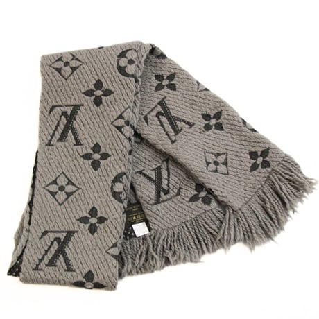 Louis Vuitton Logomania Scarf Wool Silk Verone M72242 #73422
