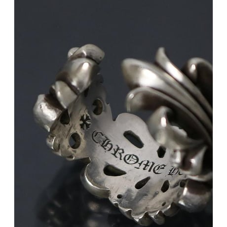 Chrome Hearts Double Floral Cross Ring #31287