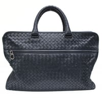 BOTTEGA VENETA Briefcase Intrecciato Leather Navy #74803