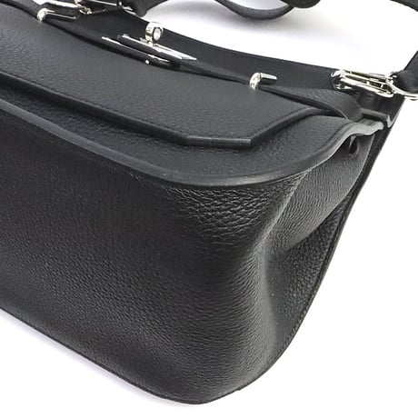 HERMES Jypsiere 31 Shoulder Bag Togo Leather Black ＃19380