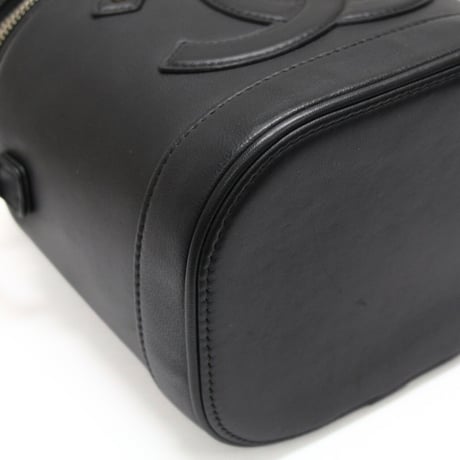 CHANEL CC Mania Vanity Bag with Chain Lambskin Black #73605