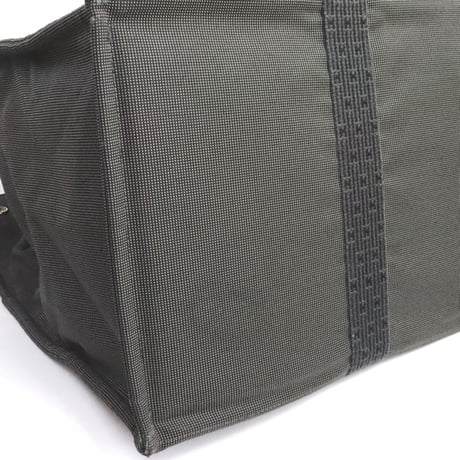 HERMES Herline TGM Tote Bag Canvas Gray #19369