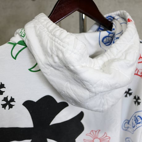Chrome Hearts Stencil Print Pullover Hoodie White ＃31000