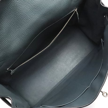 HERMES Retourne Kelly 40 Handbag Taurillion Clemence Leather Bleu Orage #19290