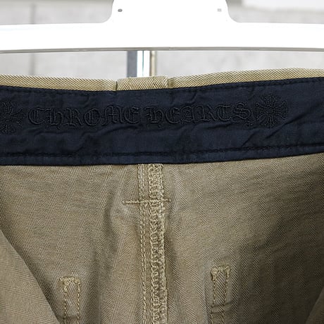 Chrome Hearts Herringbone Carpenter Pants Beige #31167